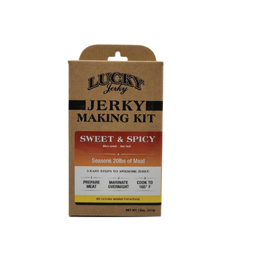 Jerky Making Kit | Pack of 3 | 12 oz. Box | Sweet & Spicy Flavor | Perfect Blend Of Teriyaki, Brown Sugar, & A Dash Of Red Pepper Heat | Detailed Instructions Included | Sweet And Savory Flavor | Fun Family Project | Seasons 20 LBS. Of Meat